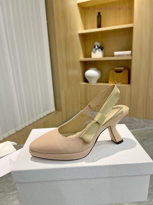 Brand DiorDior 2024 Spring/Summer Fashion High End Collection New Sweet-D Bow Pointed High nae109gq - Image 5