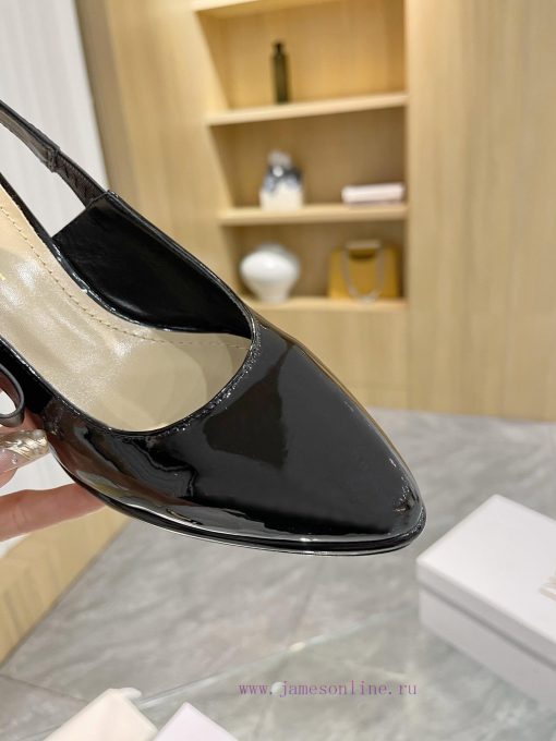Brand DiorDior 2024 Spring/Summer Fashion High End Collection New Sweet-D Bow Pointed High ah6fda8p - Image 6