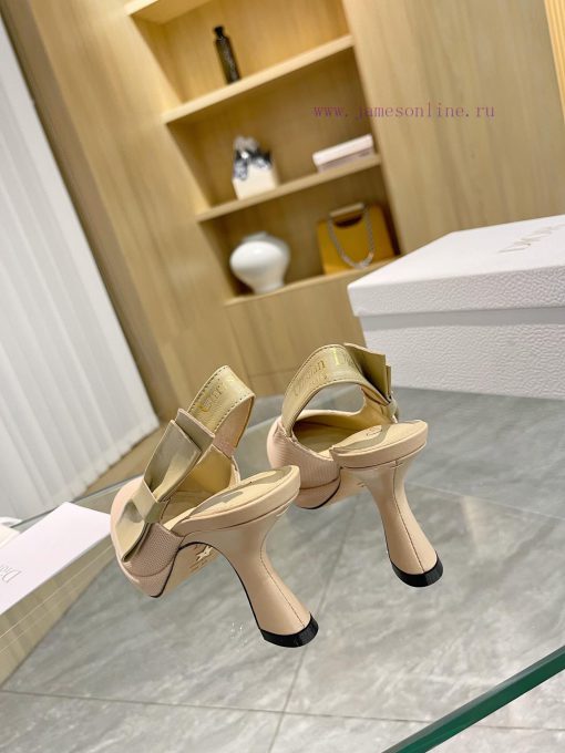 Brand DiorDior 2024 Spring/Summer Fashion High End Collection New Sweet-D Bow Pointed High nae109gq - Image 8
