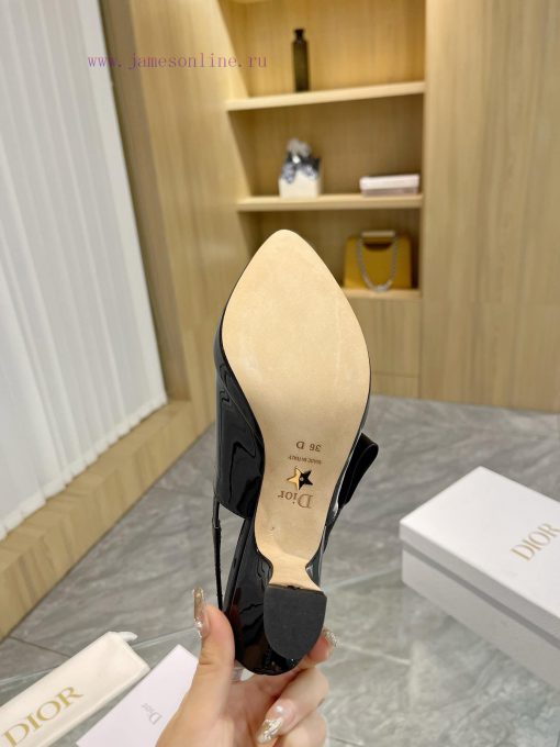 Brand DiorDior 2024 Spring/Summer Fashion High End Collection New Sweet-D Bow Pointed High ah6fda8p - Image 10