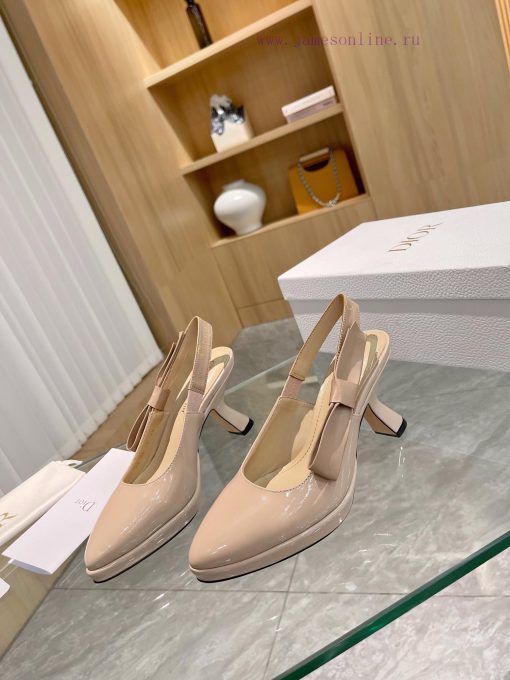 Brand DiorDior 2024 Spring/Summer Fashion High End Collection New Sweet-D Bow Pointed High mrilu6iu - Image 2