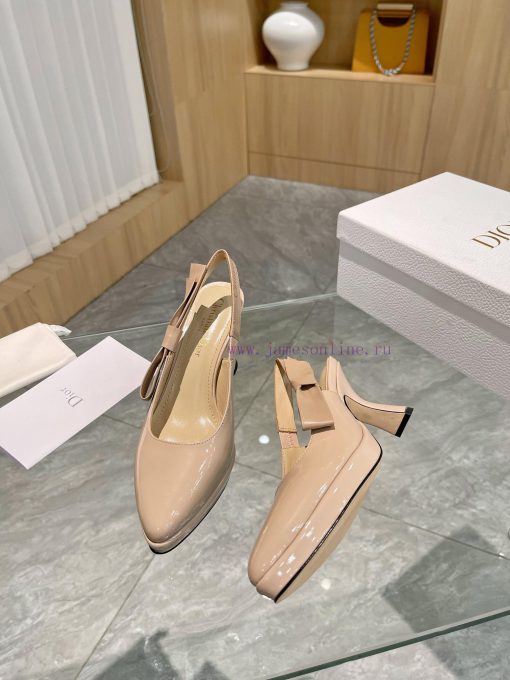 Brand DiorDior 2024 Spring/Summer Fashion High End Collection New Sweet-D Bow Pointed High mrilu6iu - Image 7