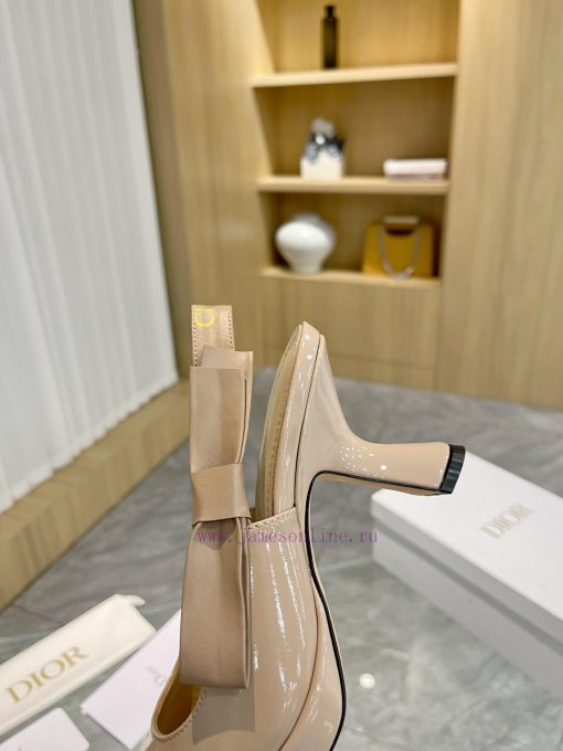 Brand DiorDior 2024 Spring/Summer Fashion High End Collection New Sweet-D Bow Pointed High mrilu6iu - Image 9