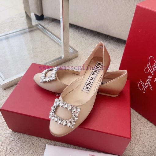 RV New Edition Silk Diamond Button Ballet Single Shoes 🧚 ‍️New treasure commuting hollow flagm3enhro - Image 2
