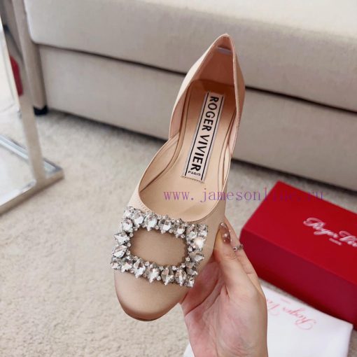 RV New Edition Silk Diamond Button Ballet Single Shoes 🧚 ‍️New treasure commuting hollow flagm3enhro - Image 7