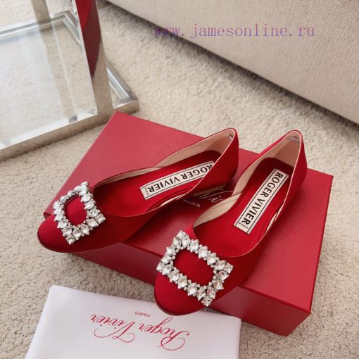 RV New Edition Silk Diamond Button Ballet Single Shoes 🧚 ‍️New treasure commuting hollow fla67rcx1yo - Image 4
