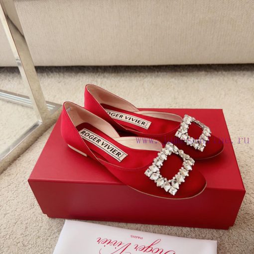 RV New Edition Silk Diamond Button Ballet Single Shoes 🧚 ‍️New treasure commuting hollow fla67rcx1yo - Image 5