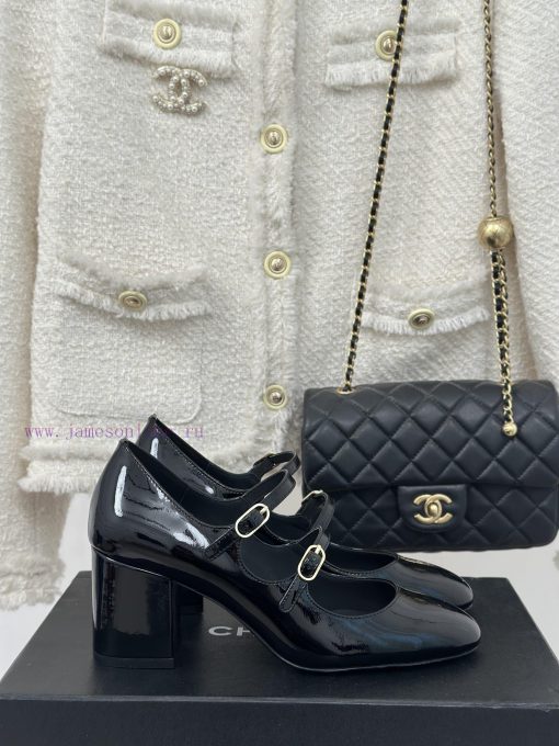 Chanel | Chanel 24C New Product ClassicRough heeled Mary Jane sandals single shoe seriesThe 467y9ov5 - Image 2
