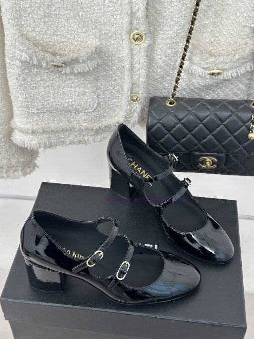 Chanel | Chanel 24C New Product ClassicRough heeled Mary Jane sandals single shoe seriesThe 467y9ov5 - Image 4