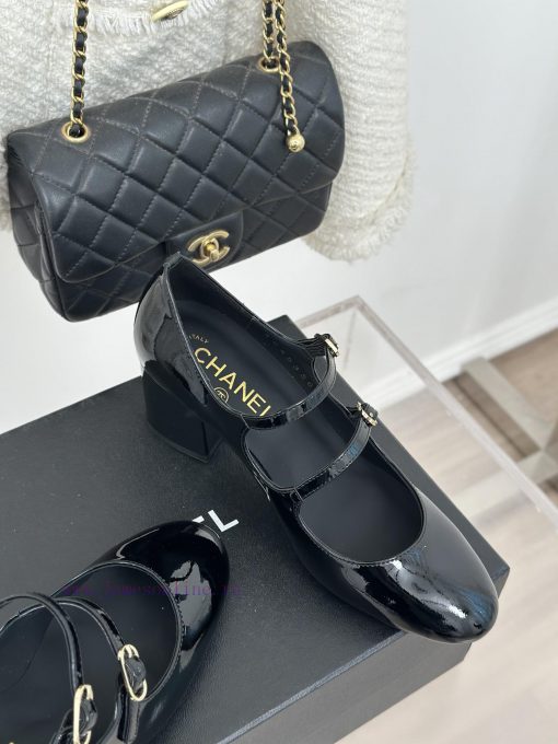 Chanel | Chanel 24C New Product ClassicRough heeled Mary Jane sandals single shoe seriesThe 467y9ov5 - Image 6