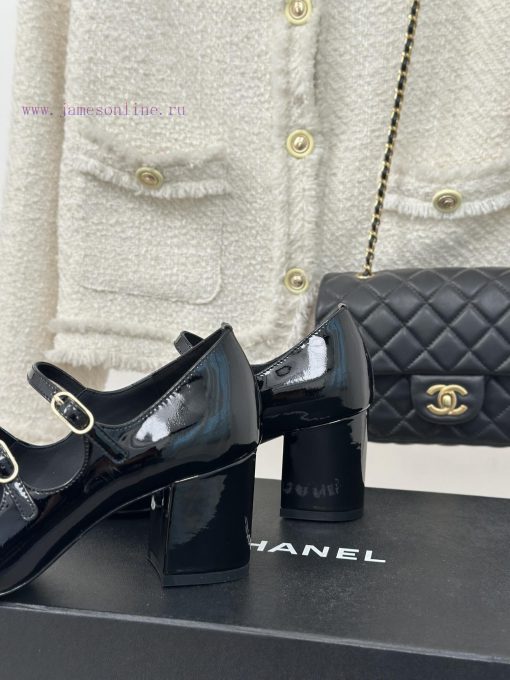 Chanel | Chanel 24C New Product ClassicRough heeled Mary Jane sandals single shoe seriesThe 467y9ov5 - Image 7