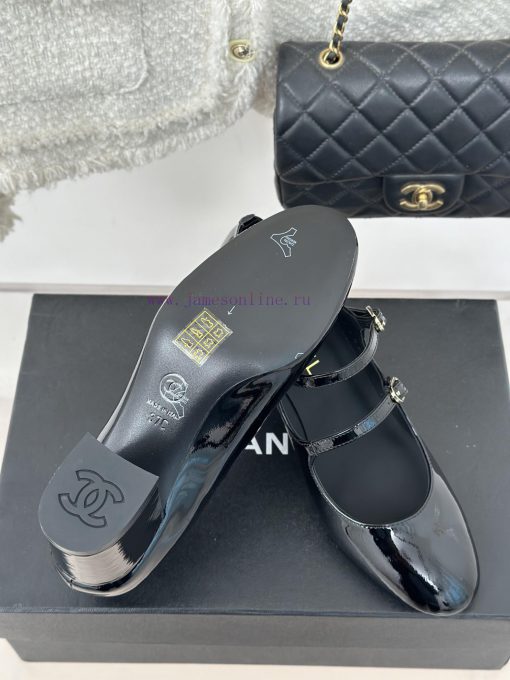 Chanel | Chanel 24C New Product ClassicRough heeled Mary Jane sandals single shoe seriesThe 467y9ov5 - Image 10