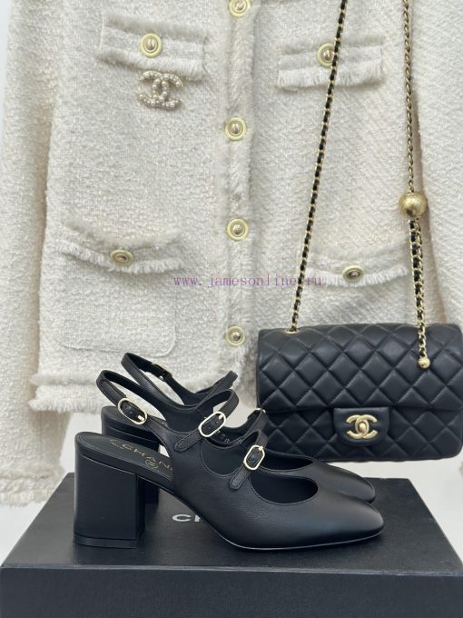 Chanel | Chanel 24C New Product ClassicRough heeled Mary Jane sandals single shoe seriesThe fkbahg44