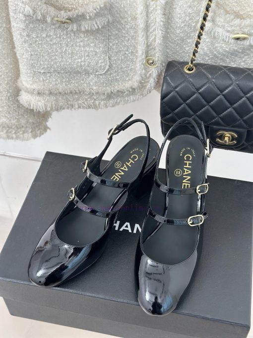Chanel | Chanel 24C New Product ClassicRough heeled Mary Jane sandals single shoe seriesThe cil54ggk - Image 3