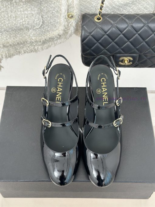 Chanel | Chanel 24C New Product ClassicRough heeled Mary Jane sandals single shoe seriesThe cil54ggk - Image 5
