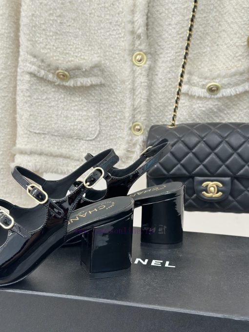 Chanel | Chanel 24C New Product ClassicRough heeled Mary Jane sandals single shoe seriesThe cil54ggk - Image 7