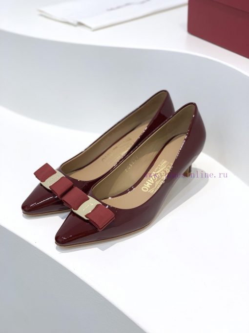 Top tierSF salvatore Ferraga * o Ferrera * Mubu buckle pointed shallow mouth patent leather gv1u2af5 - Image 2