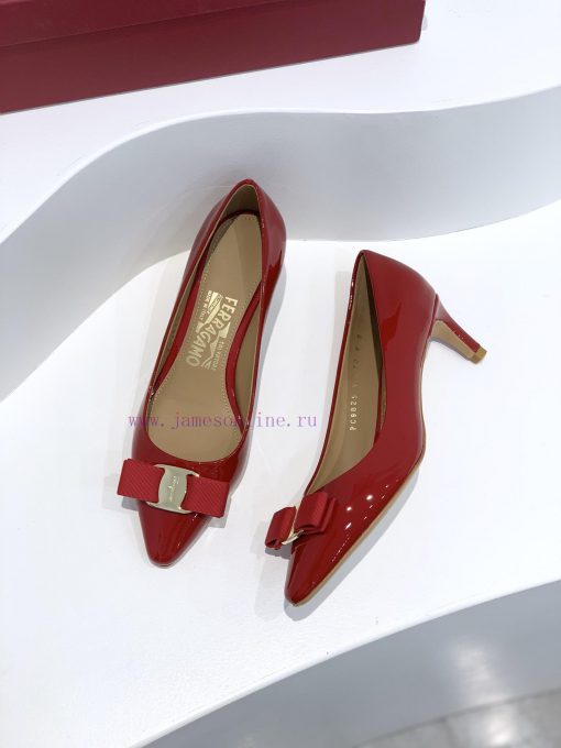 Top tierSF ️ salvatore Ferraga * o ️ Fila * Mubu buckle pointed shallow mouth patent leatherpblw2w1x - Image 4