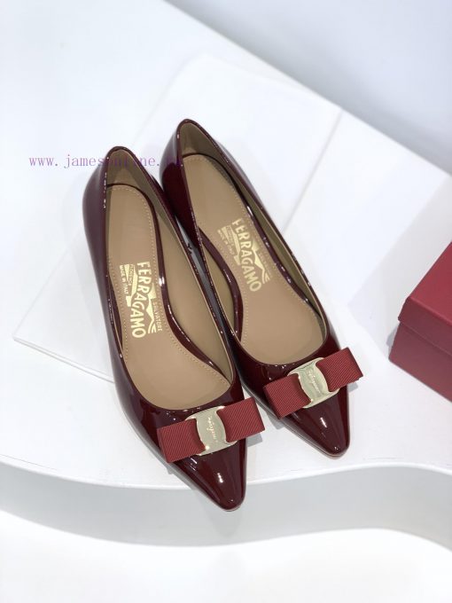 Top tierSF salvatore Ferraga * o Ferrera * Mubu buckle pointed shallow mouth patent leather gv1u2af5 - Image 8
