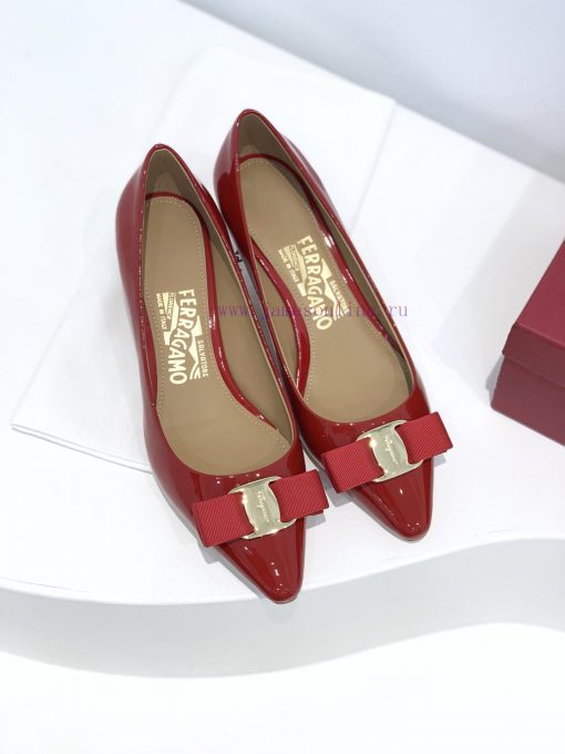 Top tierSF ️ salvatore Ferraga * o ️ Fila * Mubu buckle pointed shallow mouth patent leatherpblw2w1x - Image 8