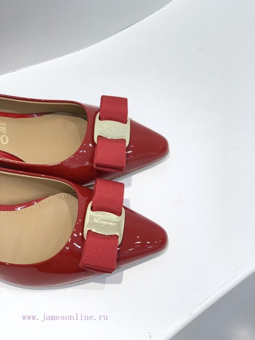 Top tierSF ️ salvatore Ferraga * o ️ Fila * Mubu buckle pointed shallow mouth patent leatherpblw2w1x - Image 9