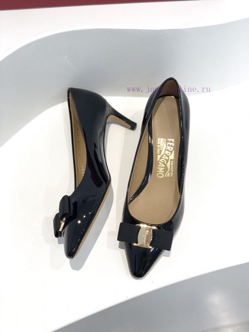 Top tierSF salvatore Ferraga * o Ferrera * Mubu buckle pointed shallow mouth patent leather kispbaip - Image 7