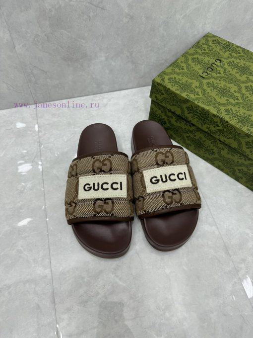P unisex GG slippersThis slipper is made of GG polyester fiber and features a Gucci label onot7gru38 - Image 6