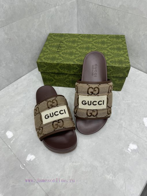 P unisex GG slippersThis slipper is made of GG polyester fiber and features a Gucci label onot7gru38 - Image 7