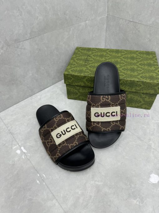 P unisex GG slippersThis slipper is made of GG polyester fiber and features a Gucci label onhzotq42b - Image 7