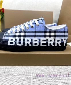 BURBERRY is the most. YB development in the market Plaid cotton sports shoes with vibrant de6jlnt2rp