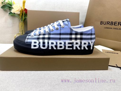 BURBERRY is the most. YB development in the market Plaid cotton sports shoes with vibrant de6jlnt2rp