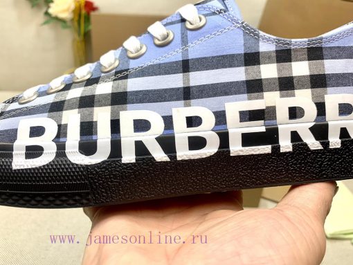 BURBERRY is the most. YB development in the market Plaid cotton sports shoes with vibrant de6jlnt2rp - Image 8