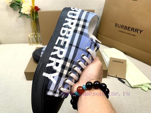 BURBERRY is the most. YB development in the market Plaid cotton sports shoes with vibrant de6jlnt2rp - Image 9