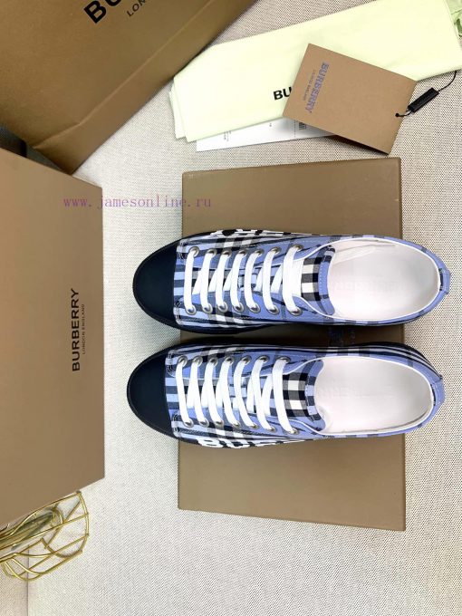 BURBERRY is the most. YB development in the market Plaid cotton sports shoes with vibrant de6jlnt2rp - Image 10