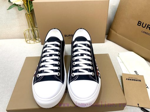 BURBERRY is the most. YB development in the market Plaid cotton sports shoes with vibrant dekz7nj235 - Image 4