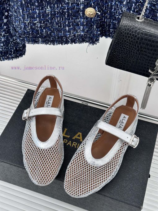 AlAIA | Alaia 23S New Retro ProductMesh Mary Jane shoes ballet shoesFull of girlish style, wigntb18z - Image 3