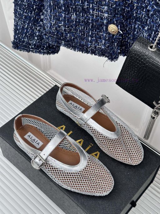 AlAIA | Alaia 23S New Retro ProductMesh Mary Jane shoes ballet shoesFull of girlish style, wigntb18z - Image 4