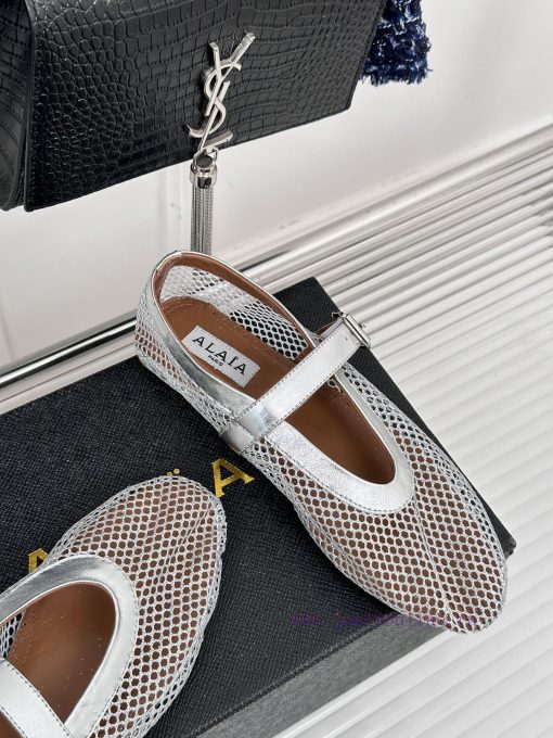 AlAIA | Alaia 23S New Retro ProductMesh Mary Jane shoes ballet shoesFull of girlish style, wigntb18z - Image 6