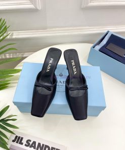 PRADA Prada 24 𝐬𝐬Fashion bow half slippers series 〰◽ High customization silk surface for shomc8eim06