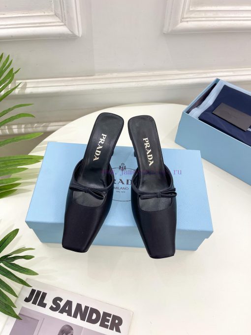 PRADA Prada 24 𝐬𝐬Fashion bow half slippers series 〰◽ High customization silk surface for shomc8eim06