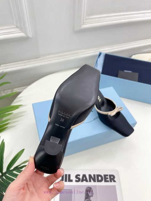 PRADA Prada 24 𝐬𝐬Fashion bow half slippers series 〰◽ High customization silk surface for shol7x2wipc - Image 10