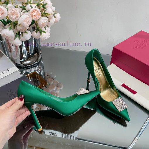 Valentino 2023 Spring/Summer New Silk High Heels Single Shoes————————————The upgraded and sm9mhfy8yh - Image 6