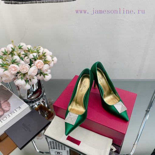 Valentino 2023 Spring/Summer New Silk High Heels Single Shoes————————————The upgraded and sm9mhfy8yh - Image 9
