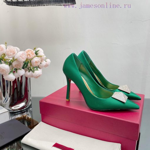 Valentino 2023 Spring/Summer New Silk High Heels Single Shoes————————————The upgraded and sm9mhfy8yh - Image 10