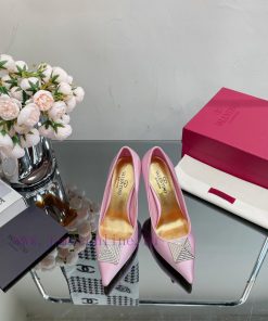 Valentino 2023 Spring/Summer New Silk High Heels Single Shoes————————————The upgraded and sm2ji77wde