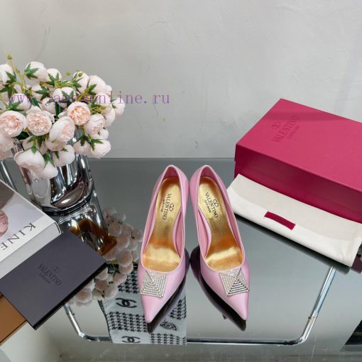 Valentino 2023 Spring/Summer New Silk High Heels Single Shoes————————————The upgraded and sm2ji77wde - Image 2
