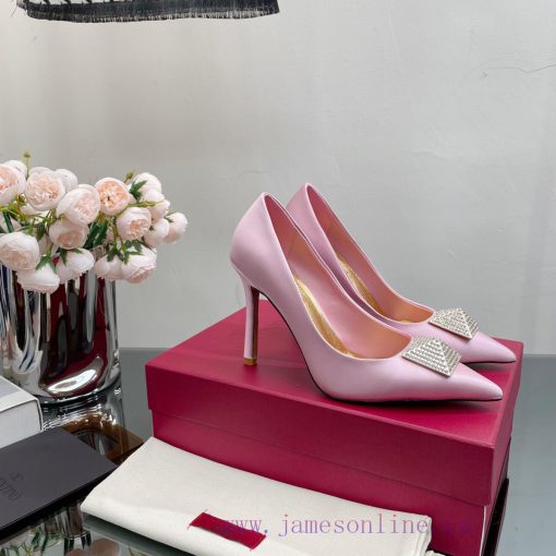 Valentino 2023 Spring/Summer New Silk High Heels Single Shoes————————————The upgraded and sm2ji77wde - Image 8