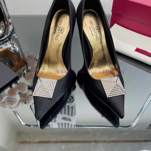 Valentino 2023 Spring/Summer New Silk High Heels Single Shoes————————————The upgraded and sm41z7nkg5 - Image 3