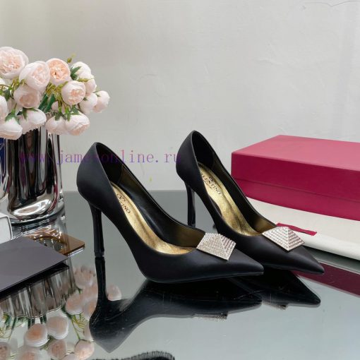 Valentino 2023 Spring/Summer New Silk High Heels Single Shoes————————————The upgraded and sm41z7nkg5 - Image 4