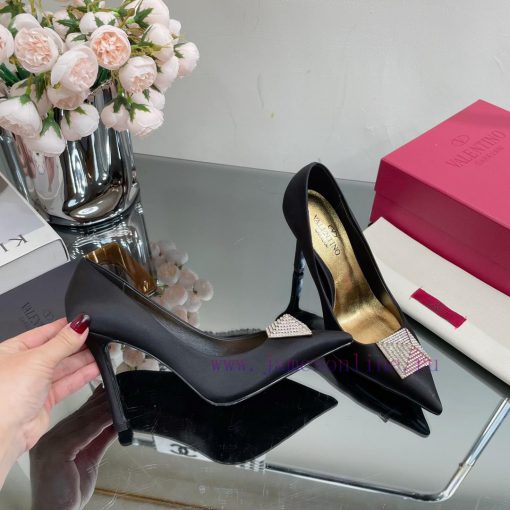 Valentino 2023 Spring/Summer New Silk High Heels Single Shoes————————————The upgraded and sm41z7nkg5 - Image 6